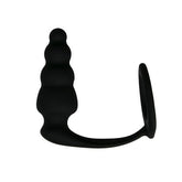 Cockring Met Geribbelde Buttplug - PlayForFun
